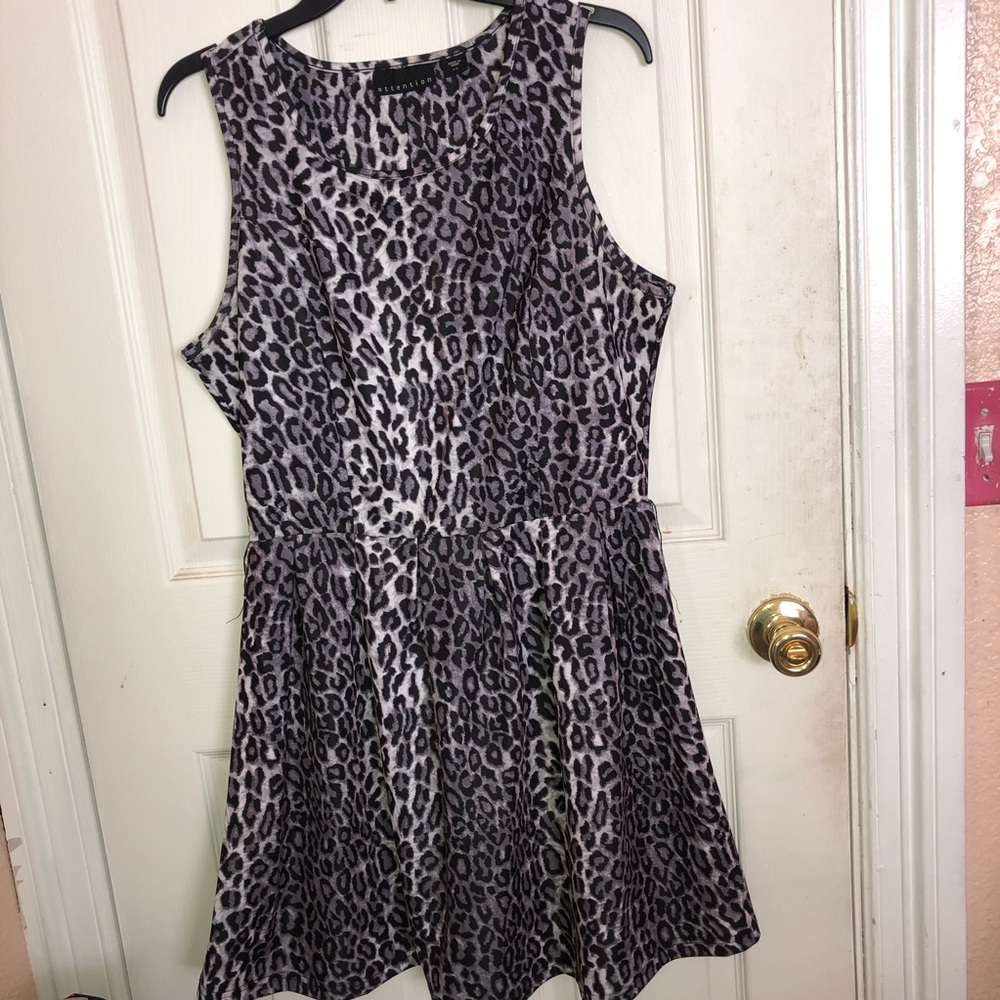 Cheetah print sleeveless dress